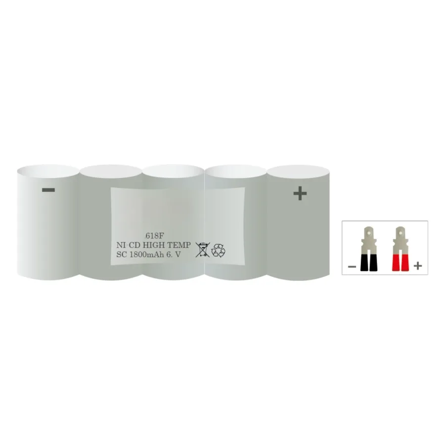 Veiligheidsverlichting accu 618F – 6 V 1800 mAh NiCd