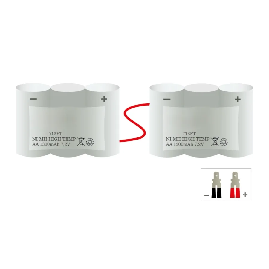Noodverlichtingsaccu 713FT | 7,2 V 1300 mAh NiMH