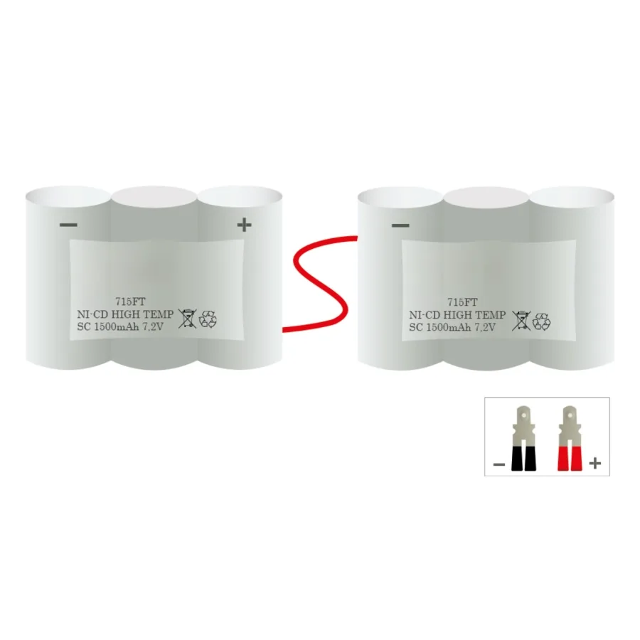Veiligheidsverlichting accu 715FT – 7,2 V 1500 mAh NiCd
