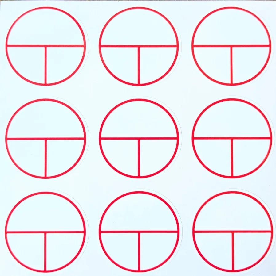 Stickers circuitidentificatie Ø40 mm