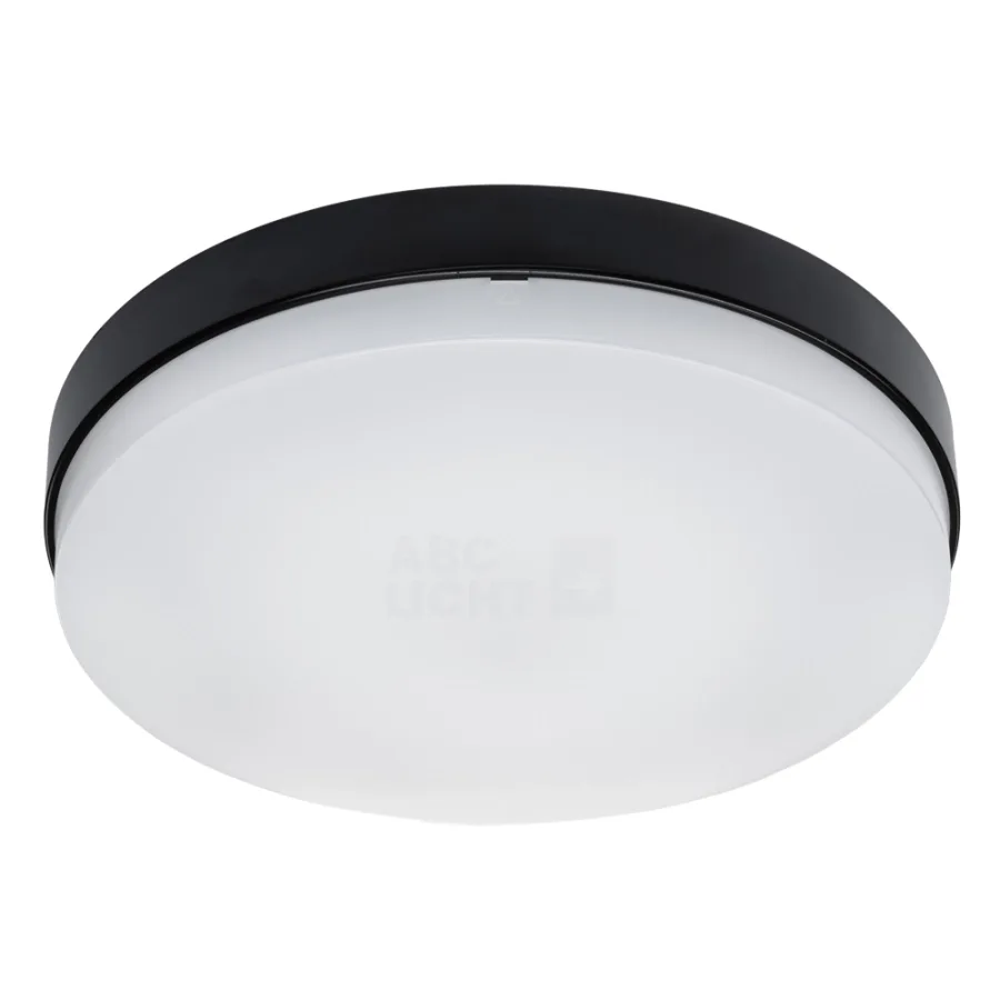 Evodisc Pro zwart | plafonnière met sensor en noodaccu