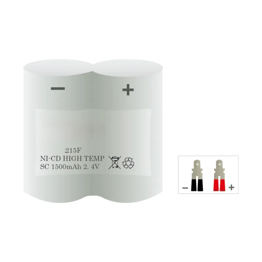 Veiligheidsverlichting accu 215F – 2,4 V 1500 mAh NiCd