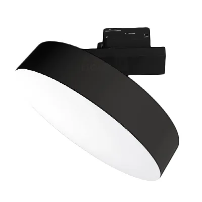 Lippe zwarte 3-fase railspot met noodunit en sensor