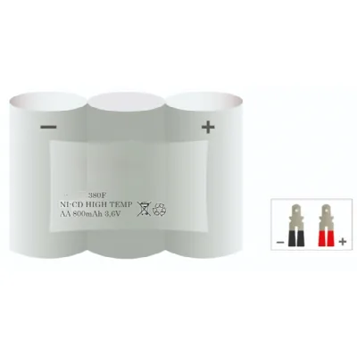 Veiligheidsverlichting accu 380F – 3,6 V 800 mAh NiCd